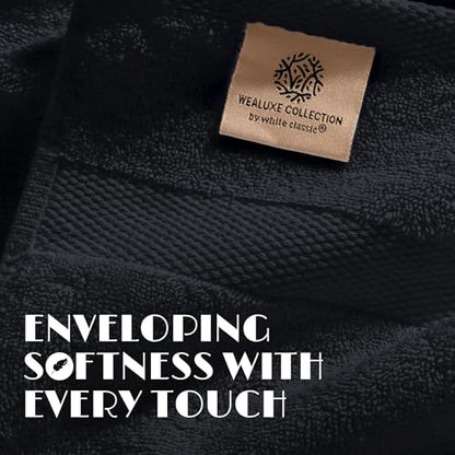 White Classic Luxury Soft Bath Sheets Set - 650 GSM Cotton Luxury Bath Towels Extra Large 35x70 | Highly Absorbent and Quick Dry | Hotel Quality Extra Large Towels Oversized, Black, 4 Pack - color: Black, size: Bath Sheets, 4 Pack