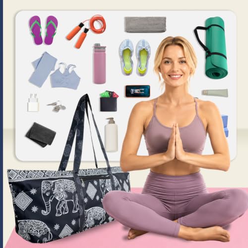Yoga Mat Bag Yoga Tote Bag with Large Waterproof Zipper Pocket and Drawstring Pocket Yoga Mat Bag Carrier Fit Most Size Mats and All You Stuff - color: navy blue