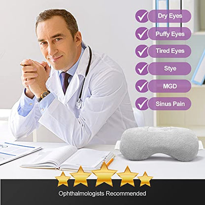 Umisleep Lavender Eye Mask, Weighted Heated Sleep Mask for Men Women, Grey - color: Gray