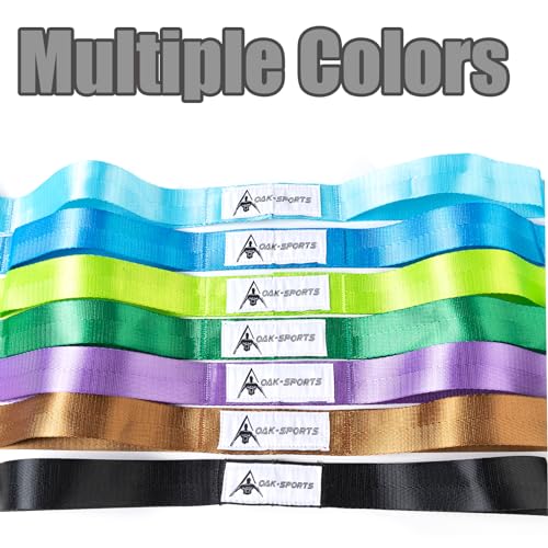 Oak-Sports Stretching Strap Yoga Strap for Physical Therapy with 10 Loops, Yoga Straps for Stretching, Upgraded Non-Elastic Stretch Band for Pilates, Dance and Gymnastics with Workout Guide - color: Light Green
