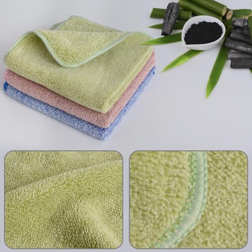 Microfiber Face Towels Soft Washcloths 12Inch x 12Inch 6 Pack Multicolor - color: Multicolor2