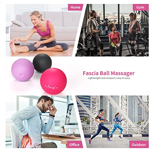 3" Single Massage Ball, 5 Speeds Vibrating Massage Ball Roller for Trigger Point Therapy, Deep Tissue Massager for Back, Neck, Foot, Myofascial Release, Pain Relief, Muscle Recovery,Purple - color: Purple