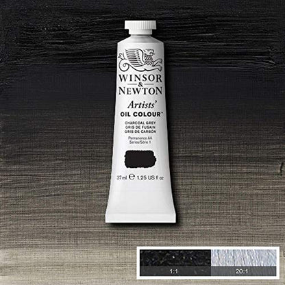 Winsor & Newton Artists' Oil Color, 37ml (1.25 oz) Tube, Charcoal Grey - color: Charcoal Grey, style: 1.25-oz Tube