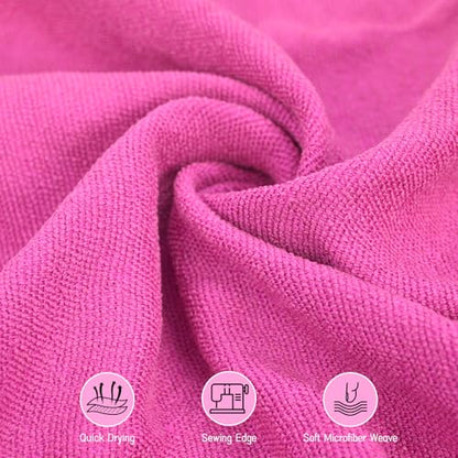 3 Pack Hot Yoga Towels, Hot Pink, 24 x 72 Inches - color: Hot Pink