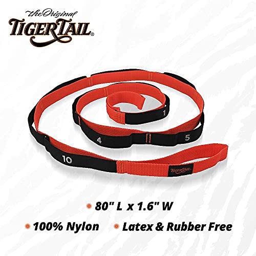 Tiger Tail Bundle: Stretchy Tiger 80” Stretch/Yoga Strap + Happy Muscles Book