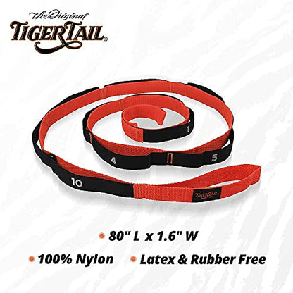 Tiger Tail Bundle: Stretchy Tiger 80” Stretch/Yoga Strap + Happy Muscles Book