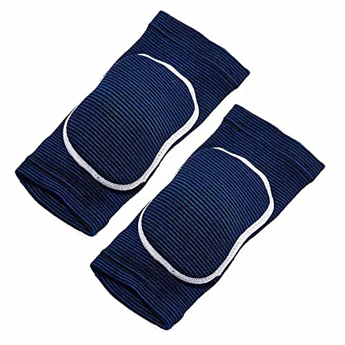 MINILUJIA Soft Breathable Knee Pads for Kid Elastic Nonslip Sponge Sleeves Flexible Children Knee Support Protector Sleeves Cover One Pair - color: blue, size: X-Small