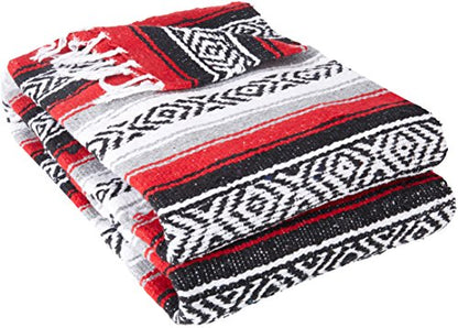 YogaDirect Deluxe Mexican Yoga Blanket - color: Red