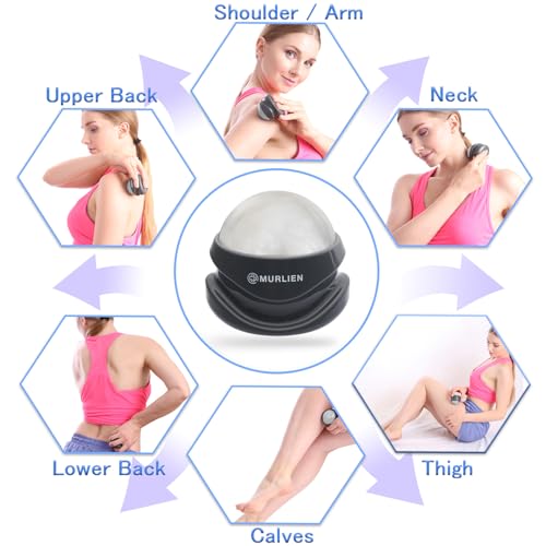 Massage Roller Ball, Tight and Sore Muscles Relief, Manual Massager, Alleviating Shoulder, Arms, Back, Legs, Calves or Muscle Tension - White | Alleviating Shoulder, Arms, Back, Legs, Calves or Muscle Tension - White - color: White