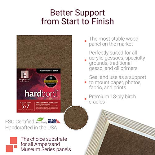 Ampersand Museum Series Hardbord for Painting and Mounting, 1/8 Inch Depth, 9X12 Inch (AMHB09) - color: 1/8 Inch Depth, size: 9X12