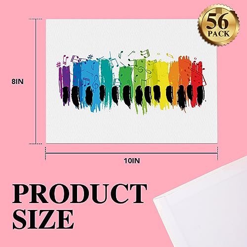ESRICH 56 Pack 8x10 Primed Canvas Boards Bulk for Acrylic Painting | Blank Cotton Acid-free Surface, Gesso Primed for Oil, Watercolor. Painting Supplies for Classrooms, Paint Parties and Homes - size: 8*10in 56pack