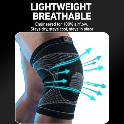 McDavid MD5113-01-35 Knee Sleeve / 4-Way Elastic Black Adult-M - color: Black, size: Medium
