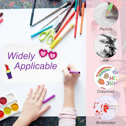 PATIKIL 80 Sets Pure Cotton Watercolor Cards 140lb/300 GSM Postcards with Envelopes for Art Painting Creative Thank Notes, 5x7 Inch Foldable Size
