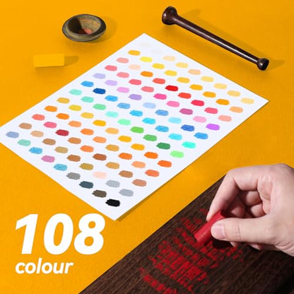 Paul Rubens Soft Pastels, 108 Colors Pastels for Artists and Beginners | Vibrant Colors, Fine Smooth Texture, Easy Blending, Strong Adhesion - style: 108 Colors