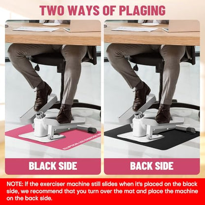 Under Desk Elliptical Mat - Non-Slip Exercise Equipment for Peloton Bike, Small Exercise Mat for Desk Workout Equipment - color: Pink 1 Pc