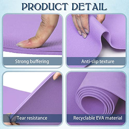 LEIFIDE 10 Pack Yoga Mats Bulk 68'' x 24'' x 4mm Thick Yoga Mats Multicolor