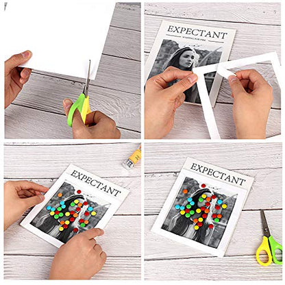 30 Sheets White Sticky Foam Sheets-Foam Tapes Double Sided Adhesive Foams Sheet 3D White Dual-Adhesive Foams Sheet for Scrapbook Crafting DIY Crafts, 3.9 x 5.9 Inch