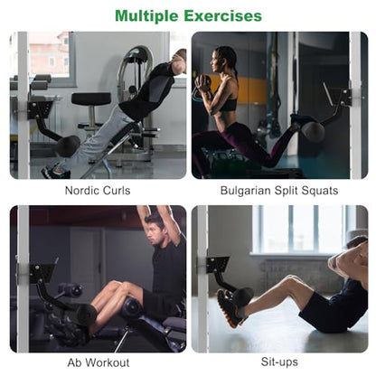SELEWARE Squat Rack Attachment for Power Cage with 5/8" or 1" Holes - color: B: Nordic Curl Attachment(2x2 Rack, 5/8 & 1" hole)