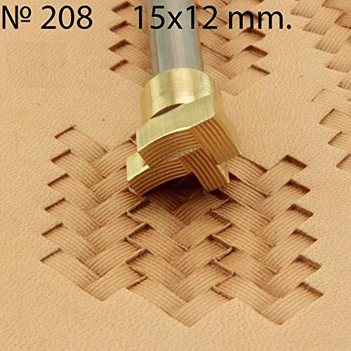 DandS ltd Leather Stamp Tool, Basket Weave, Professional Steel Craft Tool for Leatherworking, Embossing, Carving & Stamping Leather Projects, Belts Wallets & DIY Projects Compatible with Mallet #208 - color: Basket Weave 0.59" X 0.47"