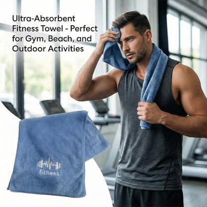 Fitness Towel, Sports Yoga Microfiber Quick-Drying Microfiber Towels for Swimming Gym and Yoga Sweat Pad, Blue - color: Blue