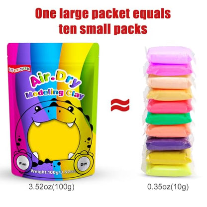 ifergoo 100g Yellow Air Dry Clay, 3.5oz DIY Creative Modeling Clay for Kids | Refill Foam Magic Clay for School Art & Craft Project, Slime Supplies, Ultra-light & Soft, Gift for Age 3-12 Boys & Girls - color: Yellow/100g