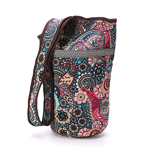 Yoga Mat Bag With Large Size Pocket and Zipper Pocket, Strap Bag, Fit Most Size Mats, Bags and Carriers for Women - color: Ancient Flower