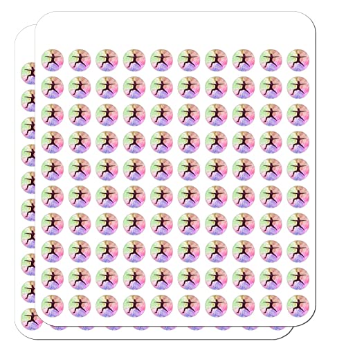 Warrior II 2 Yoga Pose Planner Calendar Scrapbooking Crafting Stickers - color: Opaque, size: 200 0.5" Stickers