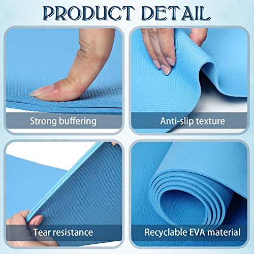 LEIFIDE 10 Pack Yoga Mat Bulk 68'' x 24'' x 4mm Thick Yoga Mat - color: Blue