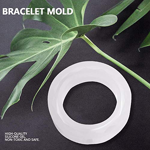 Bracelet Silicone Resin Molds, Clear Round Silicone Bangle Mold for Making DIY Crafts Supplies Polymer Clay Crafting