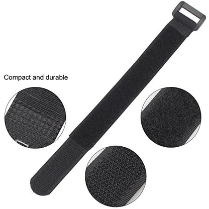 Wisdompro 12 Pack 1 x 18 Inch Long Hook and Loop Tie Down Straps Heavy Duty - size: 1 x 18 Inch, 12 Pack