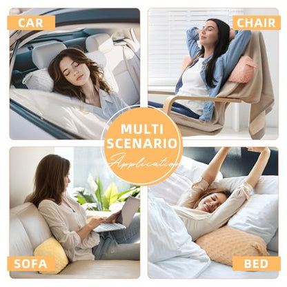 Extra Long Round Body Pillow 59 * 7.87“ Extra Soft Bolster Pillows for Bed with Removable Pillowcase,Yellow - color: Yellow, size: 59IN