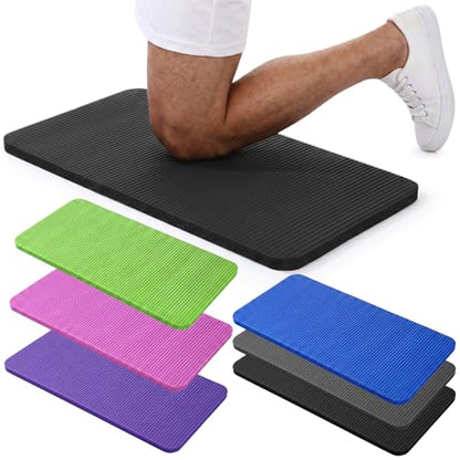 6 Pack Yoga Extra Knee Pads Cushion 23.6" x 11.8", 0.6inch (15mm) Thick Non Slip Exercise Mat by Protect Knee Pad for Wrist Hand Yard Yoga Pad Cushion for Floor Exercises Mat Accessory