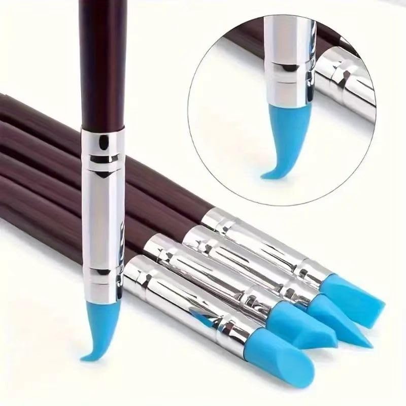 43PCS Polymer Clay Tools Kit, Clay Sculpting Art Tool Set with Wooden Carving Tools, Ball Stylus, Silicone Scrapers, Art Brushes & Detail Needles for Pottery, Modeling, DIY Crafts for Beginners-Black - color: 43Pcs-Black
