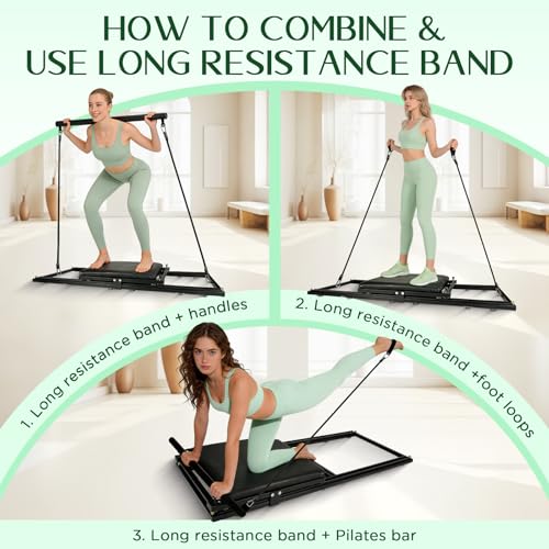 Pilates Board, Foldable Pilates Reformer Set