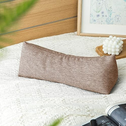 Buckwheat Neck Support Pillow Cervical Neck Cylinder Bolster Pillow,Buckwheat Hulls Adjustable Roll Pillow,Neck Pain Relief for Back and Side Sleepers Round Pillows for Lunch Break Brown, 6*15 inch - color: Brown