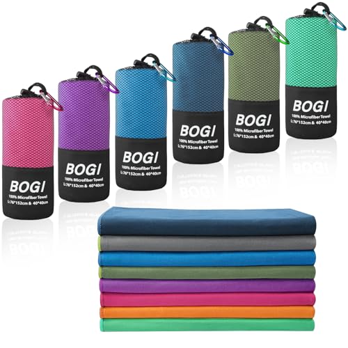 BOGI Microfiber Travel Sports Towel-Quick Dry Travel Towel,Soft Lightweight Absorbent Compact for Camping Gym Beach Bath Yoga Swimming Backpacking (XL:72''x32''+16''x16''-AGreen) - color: Army Green, size: XL:72''x32''+16''x16''