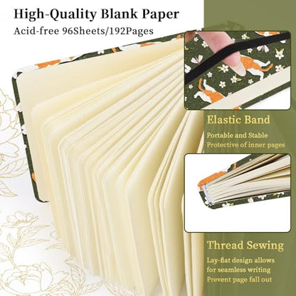 4.8x4.8 Pocket Sketch Book,Hardcover Art Sketchbook for Drawing Journal | Cloth Cover,80gsm Blank Paper,96Sheets,Lay-Flat,Portable Travel Creation Paint Diary Memo Planner,Dry MediaLying Cat - color: Cloth Cover-4.8x4.8in-Lying Cat
