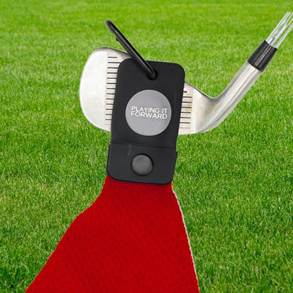 Magnetic Golf Towels for Golf Bags with Clip & Ultra Strong Magnet - Waffle Weave Microfiber Towel for Secure Hold on Bags & Carts - Ideal Club Cleaner & Accessories - Red - color: Red