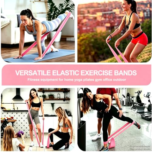 Resistance Bands for Working Out, Physical Therapy, Yoga & Pilates - color: Pink