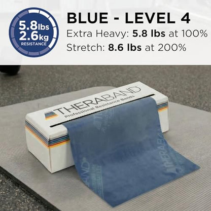 THERABAND Resistance Bands, Workout Band, Exercise, Physical Therapy, Blue - color: Blue - Extra Heavy