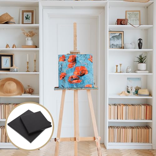 2 Pack Black Canvas Panels 7.87 X 7.87 X 0.59 in Artist Stretched Canvas for Oil Painting Blank Painting Panels for DIY Art Projects Home Decor Gifts