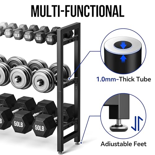 3 Tier Dumbbell Rack, Weight Rack for Home Gym - size: 3 Tier
