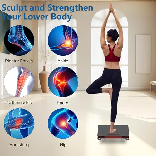 Adjustable Steel Slant Board for Calf Stretching, 5 Angles, 650 lb