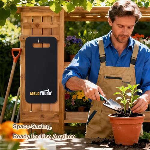 MELOTOUGH Garden Kneeling Pad, 1" Thick Soft NBR Foam Kneeling Pads for Gardening, Cleaning, Work - Lightweight & Comfortable, 15.75"x7.2" (Black) - color: Black