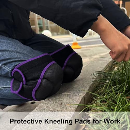 Knee Pads for Women Men, Adjustable Knee Cushions, Purple M (1 Pair) - color: Purple, size: Medium
