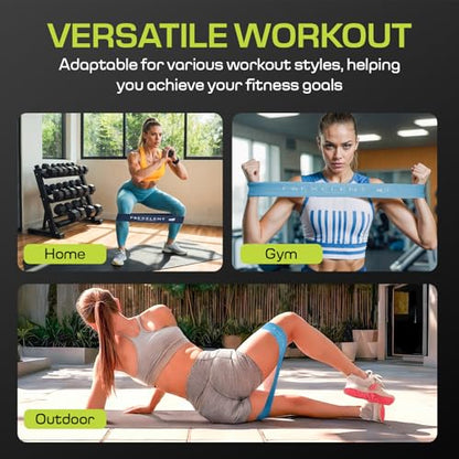 Flexelent Blue Squat Wedge Block & Fabric Resistance Bands Bundle, Heel Elevated Squat Wedge for Weight Lifting with Short Fabric Exercise Bands for Legs, Glutes, and Strength Training