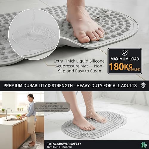 KAELIS Upgraded Liquid Silicone Acupressure Reflexology Foot Massage Mat