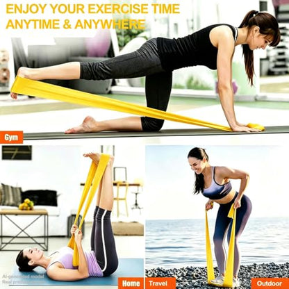 Resistance Bands for Working Out, Physical Therapy, Yoga & Pilates - color: Yellow