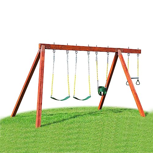 BeneLabel Heavy Duty Swing Hangers with Bearings - Set of 4 Stainless Steel 304 Hardware for Wood & Metal Beams - Ideal for Hanging Hammocks, Yoga Swings, Porch Swing - 1500LB Capacity - 7" x M2/5" - color: 4 pack - 7"