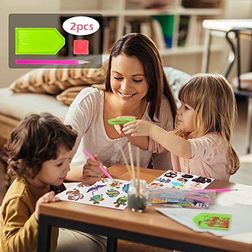 Labeol Diamond Art Kits for Kids Boys and Girls Ages 6-8-10-12 Easy to DIY Creative Diamond Art Sticker Craft by Numbers Kits for Kids and Adult Beginners (Animal) - style: Animal